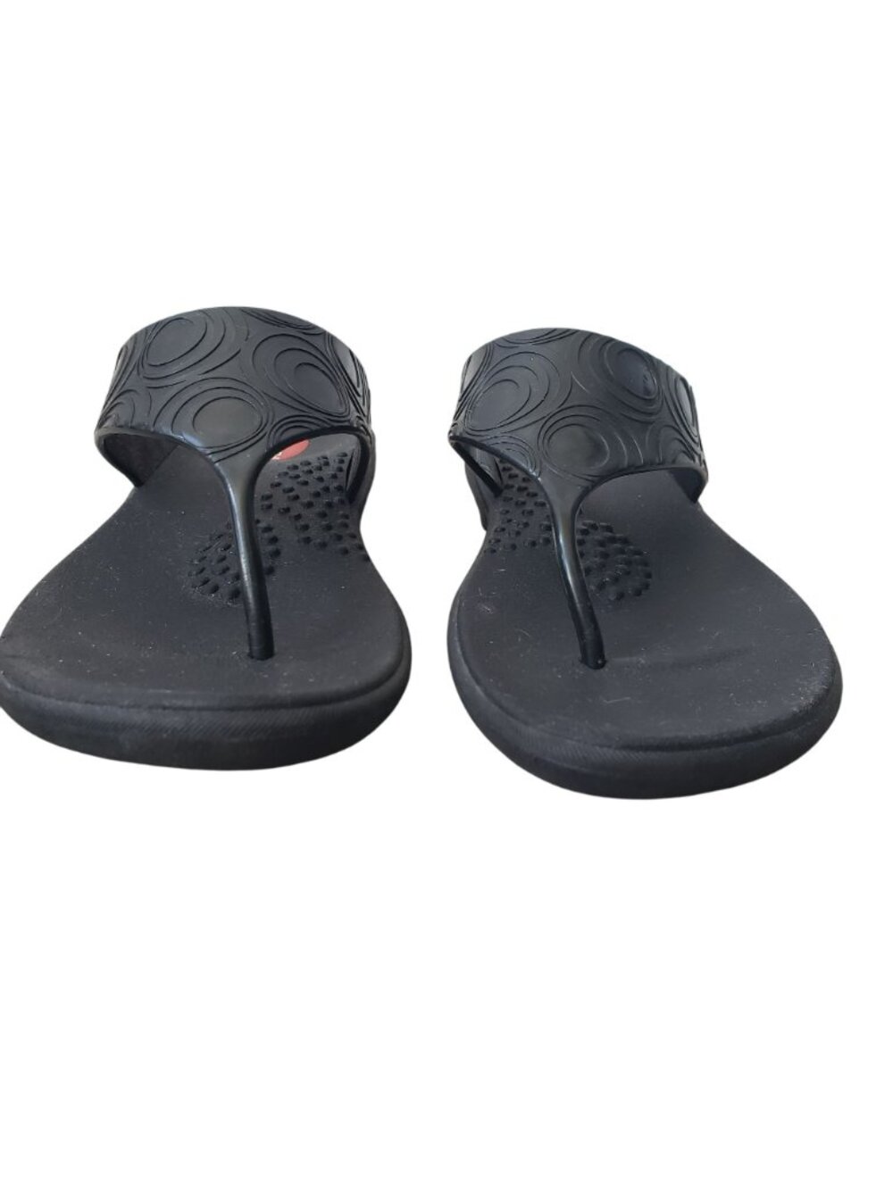 Okabashi Black Flip Flop Thong Orthopedic Sandals Arch Support Womens L - Picture 3 of 9